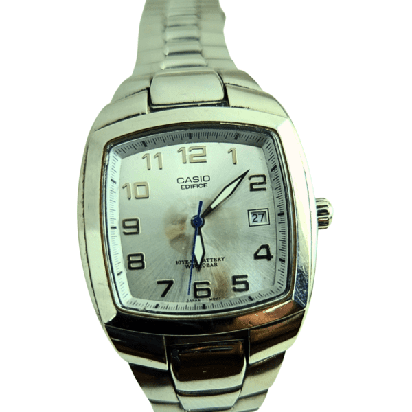 Casio Edifice Square Watch with a stainless steel strap